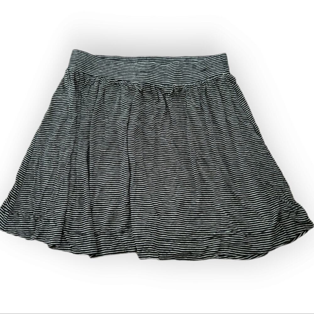 Ann Taylor Loft Striped Pull On Knit Mini Skirt